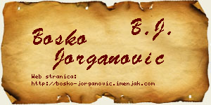 Boško Jorganović vizit kartica